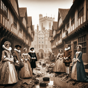 La opulencia de la vestimenta en la Inglaterra del siglo XVI en contraste con sus condiciones higiénicas, a falta de un sistema de alcantarillado