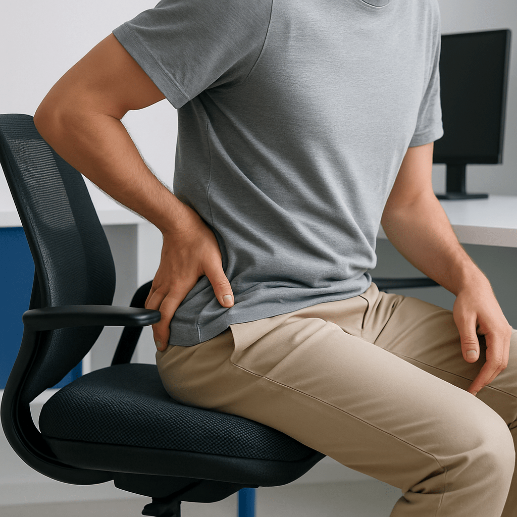 Evitar sentarse durante periodos prolongados como medida preventiva del sinus pilonidal
