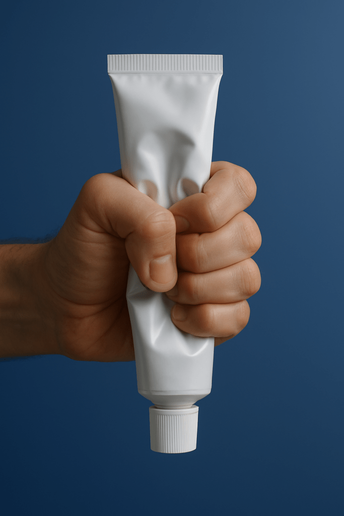Analogía del tubo de pasta de dientes para explicar la defecación obstructiva